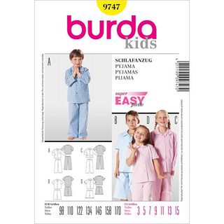 Kinderen - pyjama, Burda 9747, 