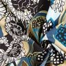 Viscosestof bloemen en bladeren – zwart,  thumbnail number 3