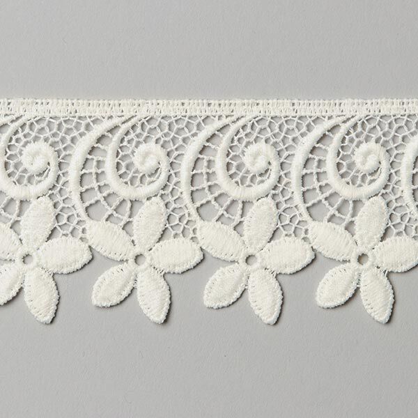 Naaldkant Fleur [52 mm] - wolwit,  image number 1