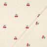 Teddy pluche geborduurde kersen | Poppy Fabrics – ivoor/chili,  thumbnail number 4