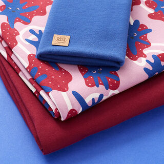 Stoffenpakket sweatshirt glijmmonster | PETIT CITRON – pastelviolet/koningsblauw, 