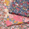 Katoenen stof Cretonne grote bloemenpracht – blauwgrijs/pink,  thumbnail number 5