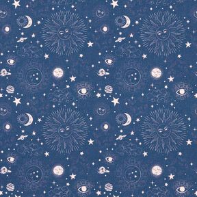 Decostof Half panama Hemellichaam – marineblauw, 