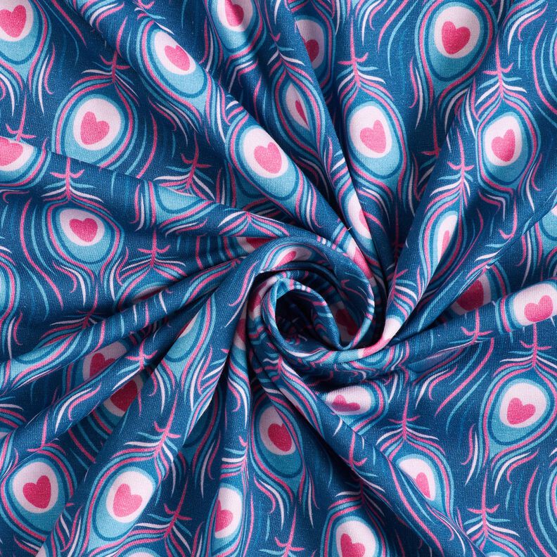 Katoenjersey Pavo | Stoff&Liebe – koningsblauw/intens roze, image number 3