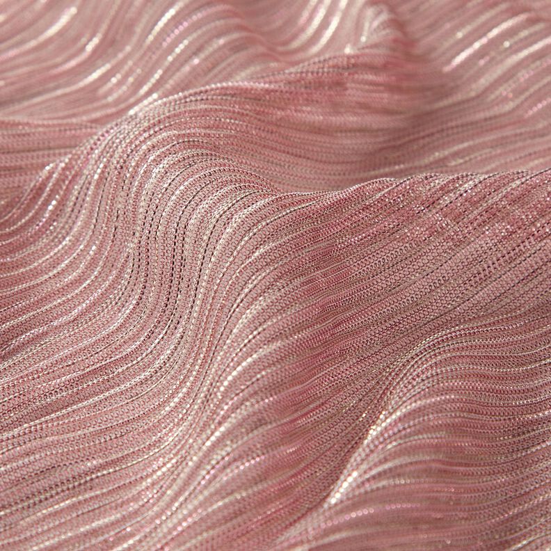 Transparante plissé glitterstrepen – roze,  image number 2