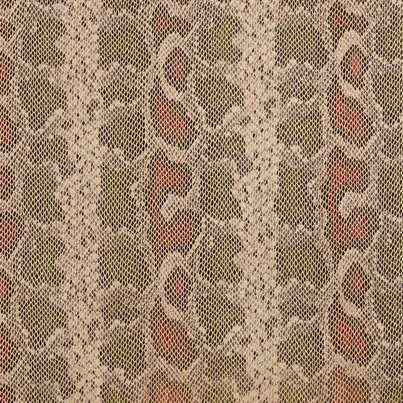 Imitatieleer in slangenlook – beige/donkerolijf,  image number 1