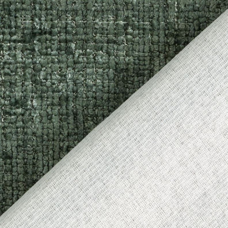 Bekledingsstof Chenille Effen – donkergrenen,  image number 3
