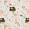 Decostof Half panama Naaimachine – lichtbeige/zalm,  thumbnail number 1