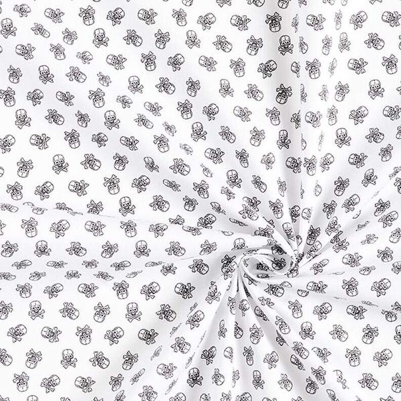 Popeline doodskop – wit/zwart,  image number 3