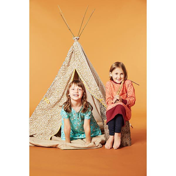 Katoenjersey Wasberen bende | PETIT CITRON – mintgroen/zand, image number 7