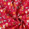 Katoenen stof Cretonne Honden met Kerstmis – rood,  thumbnail number 3