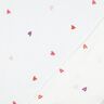 Mousseline/dubbel gehaakte stoffen geborduurde harten | Poppy Fabrics – wit/roos,  thumbnail number 4