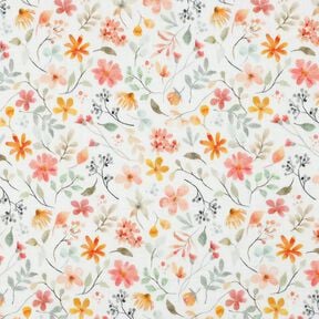 Mousseline/dubbel gehaakte stoffen Kleurrijke bloemenweide Digitaal printen | Poppy Fabrics –, 