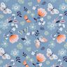Viscosestof Bloemen en vlinders – licht jeansblauw/lichtroze,  thumbnail number 1