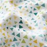 Katoenpopeline kleurrijke driehoeken – wit,  thumbnail number 2