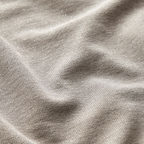 Gebreide jacquard glittermelange – beige/zilver metallic, 