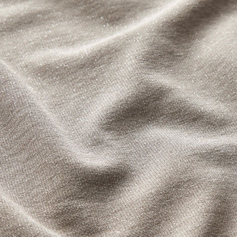 Gebreide jacquard glittermelange – beige/zilver metallic, image number 2