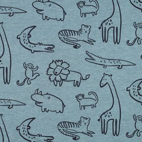 Sweatshirt Safaridieren | by Poppy – duifblauw/anthraciet, 