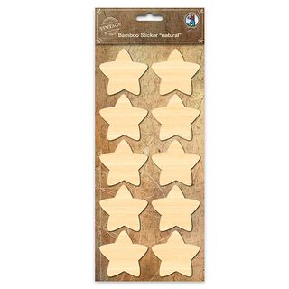 Bamboesticker Sterren  – beige, 