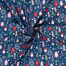 Katoenen stof Popeline Kabouters en dennenbomen – blauw,  thumbnail number 3