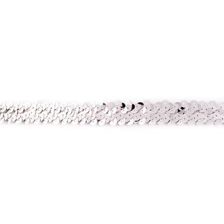 Elastische paillettenboord [20 mm] – zilver metallic, 