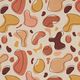 Decostof jacquard retro vormen gerecycled – donkerbruin/natuur,  thumbnail number 1