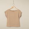Katoenjersey smalle strepen – creme/kaneel,  thumbnail number 7