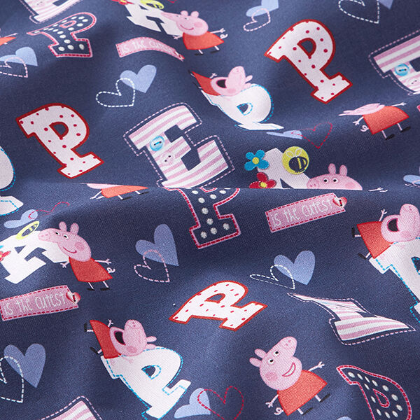 Cretonne Licentiestof Peppa Pig “Peppa” | ABC Ltd. – marineblauw, image number 2