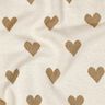 Jacquardjersey Glitterharten | Poppy Fabrics – natuur/goud metallic,  thumbnail number 2