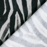 French Terry geborstelde zebra digitale print – zwart/zilver,  thumbnail number 4