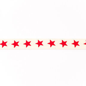 Webband Katoen Sterren – rood, 