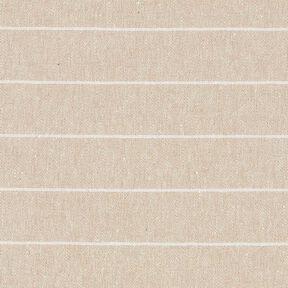 Decostof canvas brede strepen gerecycled – donkerbeige, 