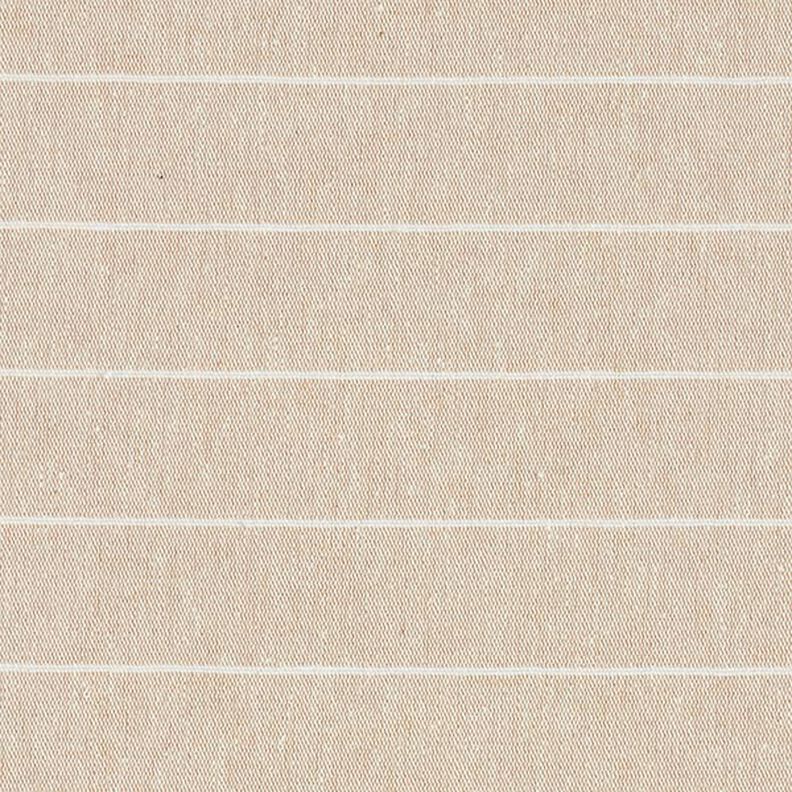 Decostof canvas brede strepen gerecycled – donkerbeige,  image number 1