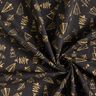 Katoenen stof Cretonne elegante sparrenbomen – zwart/goud,  thumbnail number 3