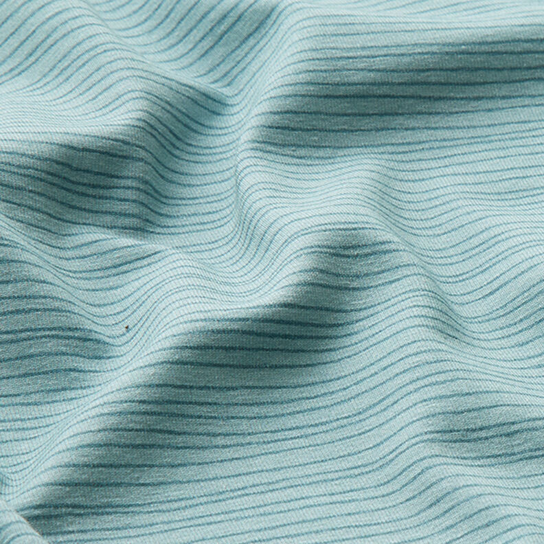 Katoenjersey smalle strepen – duifblauw,  image number 2