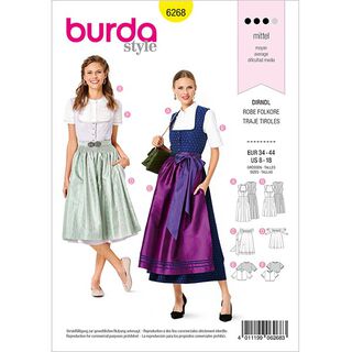 dirndl-jurk, Burda 6268 | 34-44, 