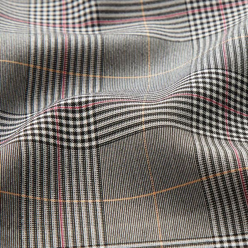 Viscose stretch glencheck – grijs/pink, image number 2