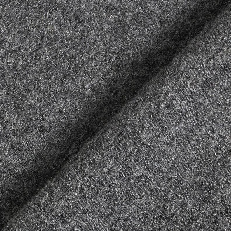 Lichtgewicht gebreide stof van een viscose- en wolmix – donkergrijs,  image number 3