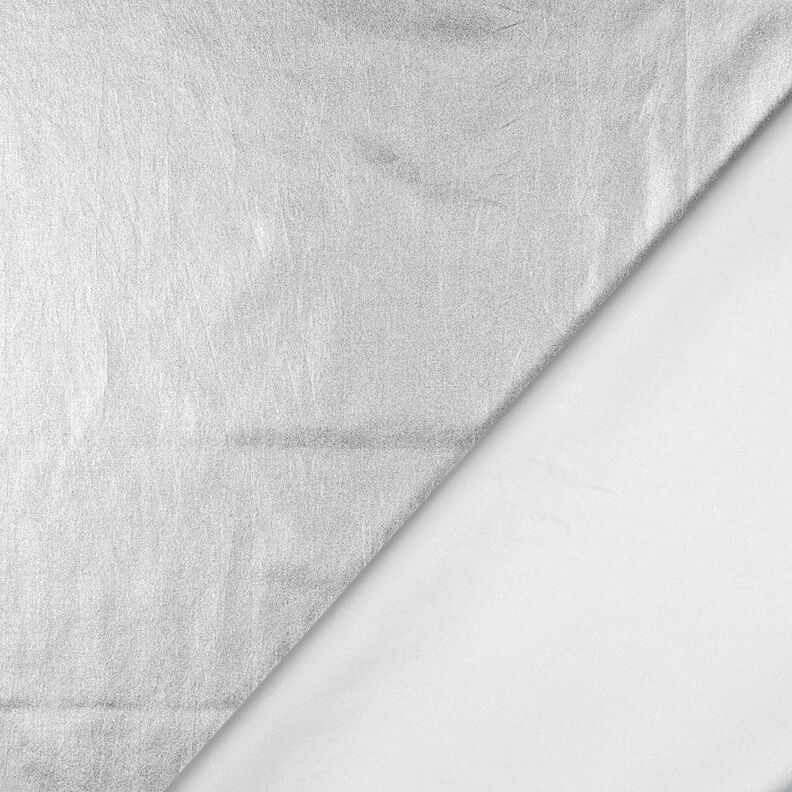 Katoenpopeline Met folie afgewerkt Effen – zilver metallic, image number 3