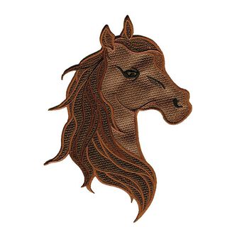 Applicatie paard XL [ 15 x 13 cm ] – bruin, 
