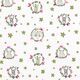 Katoenpopeline Dieren in een bloemencirkel Digitaal printen – wit,  thumbnail number 1