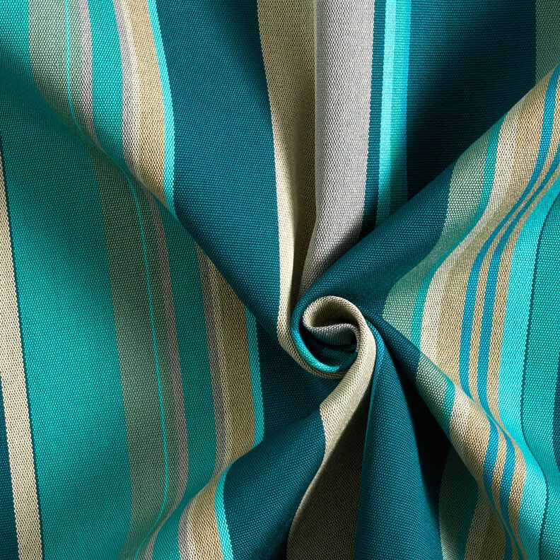 Outdoorstof Canvas Gemengde strepen – petroleum/anemoon,  image number 3