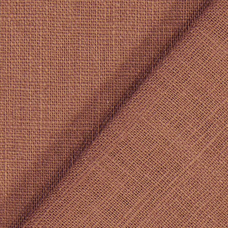 Linnen stof Ramee mix medium – bruin,  image number 4