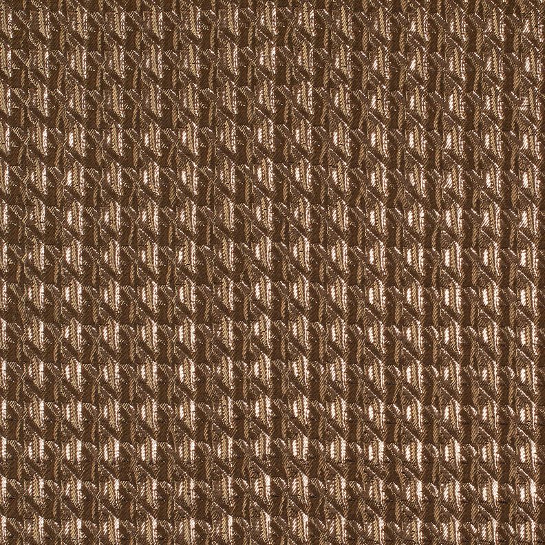 Cloqué Glitter pied-de-poule – middelbruin, image number 1