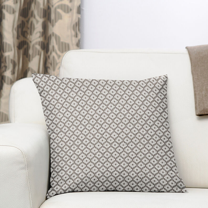 Outdoorstof jacquard Ruiten – grijs,  image number 6