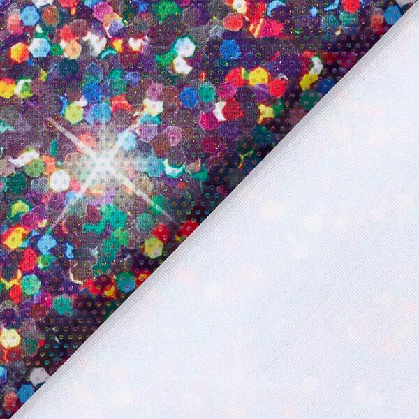Foliejersey glinsterende confetti – lila, image number 3