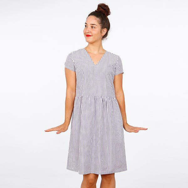 FRAU MARY - jurk met V-hals en rok met ruches, Studio Schnittreif | XS - XXL, image number 2