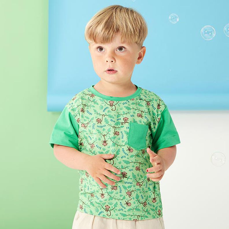 Katoenjersey medium effen – groen,  image number 9