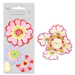 Pop-up knutselset Flower Power  – rood, 