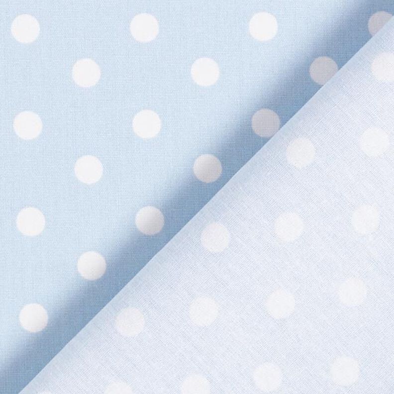Katoenpopeline Grote stippen – lichtblauw/wit,  image number 6